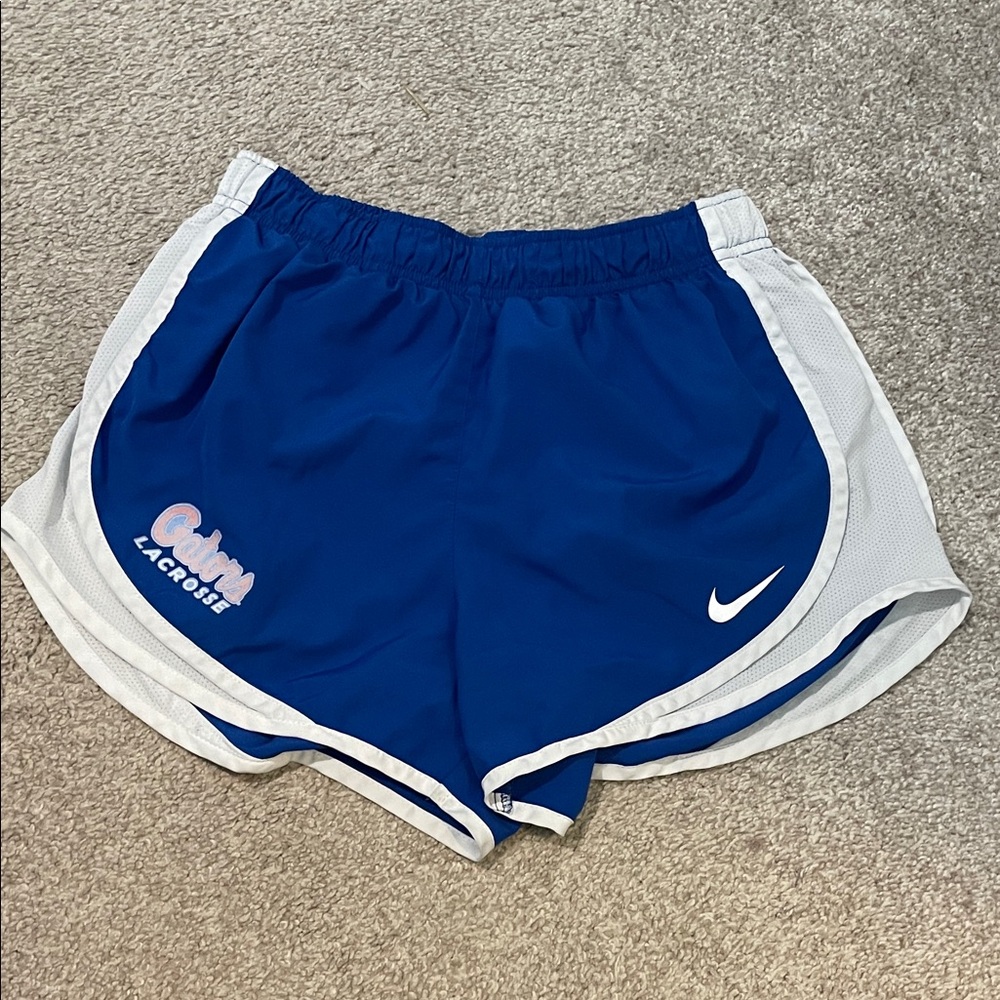 Nike Women's Athletic Shorts in Blue and White